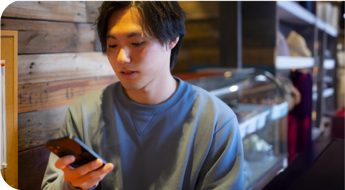 男の横顔